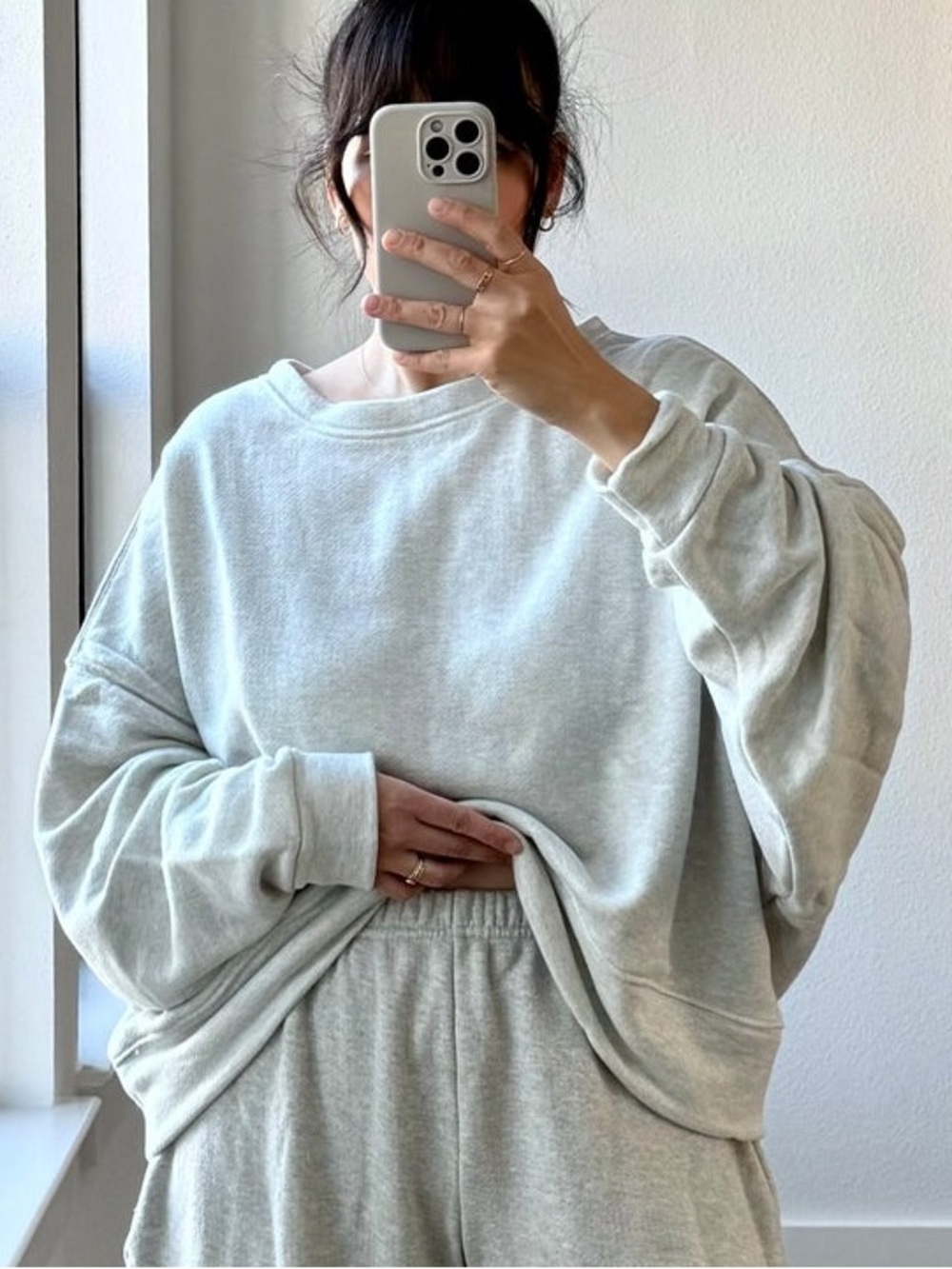 Na Nin Cotton Modal Oversized Crewneck Sweatshirt